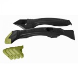 Set Unelte Silicon Dedra, 5 Varfuri, Aplicare si Curatare Rosturi, Plastic, Profesional, Universal, Albastru