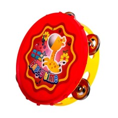 Jucarie Tamburina pentru copii, Colorata, 15 cm, ATU-089090 foto