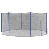 SPORTNOW Plasă &Icirc;nlocuire Trambulină Rotundă 366cm, 8 St&acirc;lpi Verticali, Tarc Rezervă Rezistent, Negru-Albastru | Aosom Romania