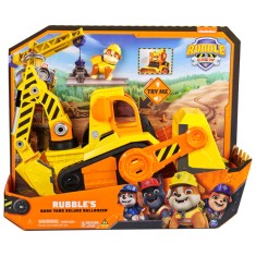 Set vehicul cu figurina, Rubble &amp; Crew, Rubbles Bark Yard Deluxe Bulldozer, 6068074