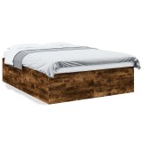 Cumpara ieftin Cadru de pat, stejar fumuriu, 150x200 cm, lemn prelucrat