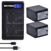 Set 2 Acumulatori NP-FV100 3900mAh + Incarcator Dual USB pentru Sony DCR-DVD HC SR SX HDR-CX HC SR TG UX XR NEX-VG