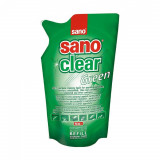 Rezerva Detergent Geamuri SANO Clear Green, 750 ml, Rezerva Detergent Lichid Universal pentru Curatarea Ferestrelor, Solutie pentru Geamuri si Suprafe