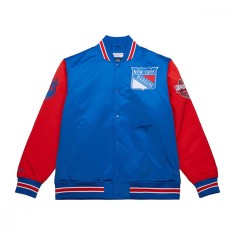 New York Rangers geacă de bărbați Primetime Heavyweight Satin Jacket Current Logo - 3XL