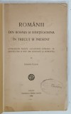 ROMANII DIN BOSNIA SI HERTEGOVINA IN TRECUT SI PREZENT , comunicari facute de ISIDOR IESAN , 1906 , COPERTA BROSATA REFACUTA *