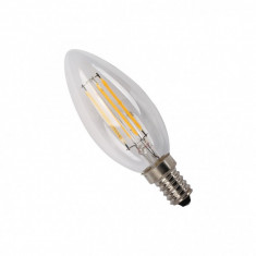 Bec LED Filament Tip Lumanare 4W Alb Rece E14 220V TKO foto