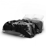 Cearsaf Vinil Negru Easytoys 180x230 cm Impermeabil PVC pentru Protectie Pat Fetish BDSM