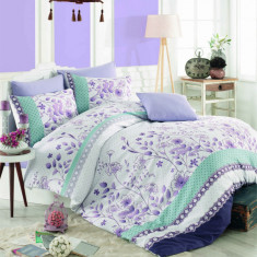 Lenjerie de pat pentru o persoana Single XL (DE), Sudenaz - Lilac, Pearl Home, Bumbac Ranforce