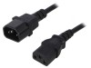 Cablu Alimentare 3m IEC C13-C14 10A 250V Negru, QOLTEC