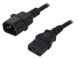 Cablu Alimentare 3m IEC C13-C14 10A 250V Negru