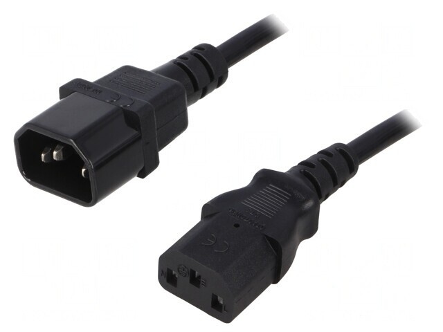 Cablu Alimentare 3m IEC C13-C14 10A 250V Negru