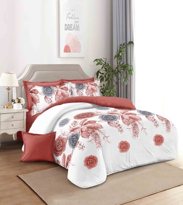Lenjerie de pat pentru o persoana cu husa elastic pat si fata perna dreptunghiulara, Celyddon, bumbac mercerizat, multicolor foto