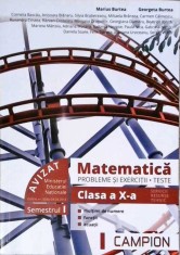 MATEMATICA. PROBLEME SI EXERCITII. TESTE. CLASA A X-A (SEMESTRUL I)-MARIUS BURTEA, GEORGETA BURTEA SI COLAB-257569