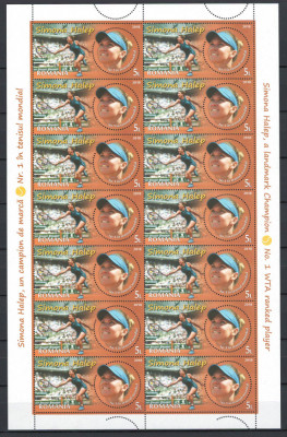 Romania 2018 Mi 7444 sheet MNH - LP 2209 coala 14x Simona Halep foto