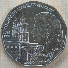 (S) MONEDA DIN ARGINT AUSTRIA - 5 EURO 2006, WOLFGANG AMADEUS MOZZART