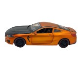 Macheta replica metal BMW M8 portocaliu cu sunet si lumini, deschide usile, portbagajul, capota 1/24