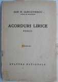 Acorduri lirice. Poezii &ndash; Ion N. Iancovescu (putin uzata)