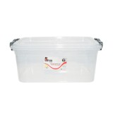 Cutie depozitare 15L cu capac din plastic, transparenta 280x430x175mm