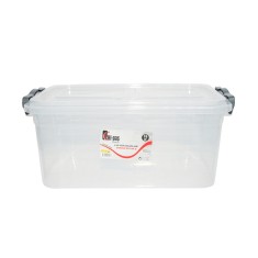 Cutie depozitare 15 L cu capac din plastic, transparenta, 280 x 430 x 175 mm
