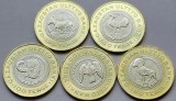 Set 5 monede 100 tenge 2025 Kazakhstan, Animal world of Kazakhstan , unc