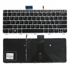 Tastatura laptop noua HP Elitebook Folio 1020 G2 Silver Frame Black Backlit WIN8
