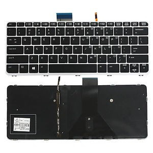 Tastatura laptop noua HP Elitebook Folio 1020 G2 Silver Frame Black Backlit WIN8 foto