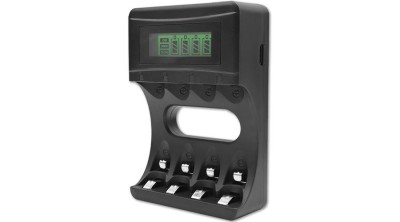 Qoltec Incarcator baterie pentru Ni-MH tip R03 AAA R6 AA | LCD | cablu USB foto