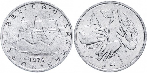 San Marino 1976 - 1 lira UNC