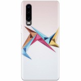 Husa silicon pentru Huawei P30, Abstract Minimalistic Colors Triangles