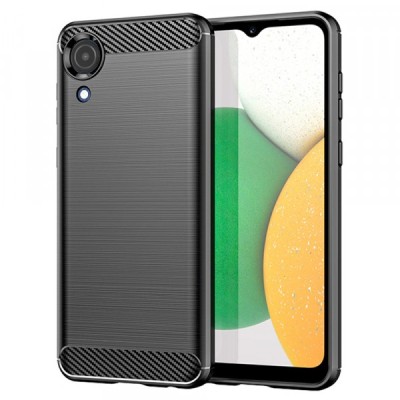 Husa pentru Samsung Galaxy A03 Core A032, Techsuit, Carbon, Neagra foto