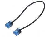 Cablaj patch U/UTP 6a 0,25m LSZH negru 32AWG, Goobay