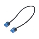 Cablaj patch U/UTP 6a 0,25m LSZH negru 32AWG