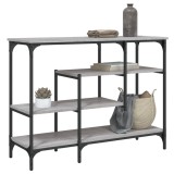 Cumpara ieftin Măsuță consolă cu rafturi, gri sonoma, 100x35x75 cm