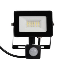 Proiector LED Homelight 20W cu Senzor de Miscare, Lumina Rece 6400K, IP65, 105x53x131mm, Iluminat Exterior Automat Eficient pentru Siguranta Casei