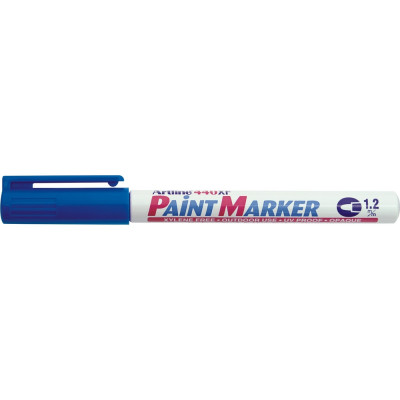 Marker Cu Vopsea Artline 440xf, Corp Metalic, Varf Rotund 1.2mm - Albastru foto