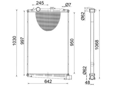MAHLE CR 1048 001S Radiator, racire motor foto