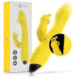Intens vibrator multifuncțional Toky Up &amp; Down cu stimulator clitoridian galben