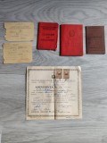 Lot documente școlare vechi perioada comunistă RPR / RSR &ndash; Liceu Militar Cantemir 1965, Carnet Student Politehnică 1984, Carnet Pionier