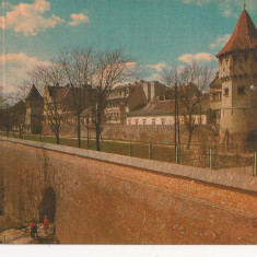 Carte Postala veche -Sibiu - Zidurile cetatii, necirculata