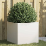 Jardiniera, alb, 42x40x39 cm, otel laminat la rece GartenMobel Dekor, vidaXL