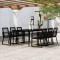 vidaXL Set de mobilier pentru grădină, 7 piese, negru 3099159