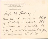 A414 Notă olografă Sabin Manuilă către Lucian Bolcaș, 1933