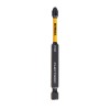 Set 2 biti pentru insurubare de impact, DeWalt Flextorq DT70566T-QZ, profil Pozidriv, PZ2, 89 mm