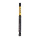 Set 2 biti pentru insurubare de impact, DeWalt Flextorq DT70566T-QZ, profil Pozidriv, PZ2, 89 mm