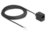 Cablu Telefon DELOCK 5m RJ11 la RJ45 28AWG Negru 88095