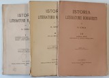 ISTORIA LITERATURII ROMANESTI de N. IORGA , VOLUMELE I - III , 1925 - 1933