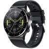 Ceas smartwatch ZYTEQ&reg;, BT call, rezistent la apa, touch, notificari, monitorizare sanatate, somn, ritm cardiac, pedometru, Android/iOS, negru, Otel inoxidabil