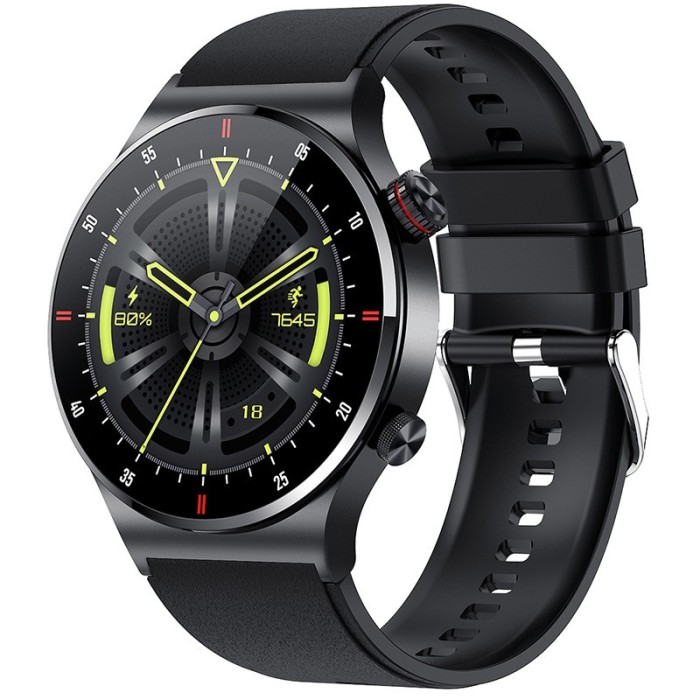 Ceas smartwatch ZYTEQ&reg;, BT call, rezistent la apa, touch, notificari, monitorizare sanatate, somn, ritm cardiac, pedometru, Android/iOS, negru
