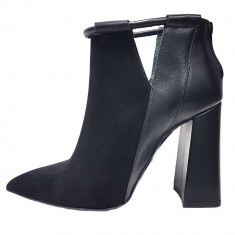 Botine dama, din piele naturala, marca Gino Rossi, DFH549-01-32, negru 38 foto