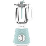 Blender Tesla Delight BL510BWS, 500W, 1.5L1 viteza+ functie Pulse, Albastru/Alb